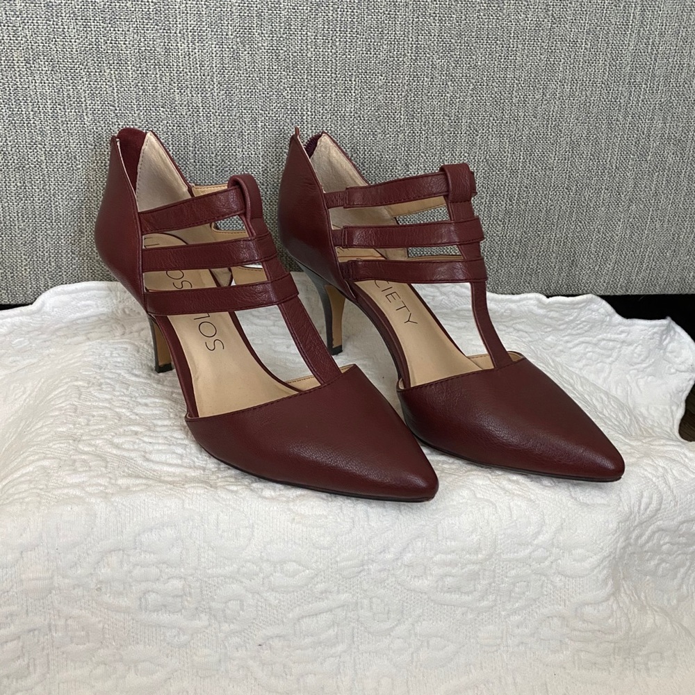 Sole Society T-Strap Cage Heels